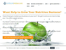Tablet Screenshot of nutritionistadvisor.com